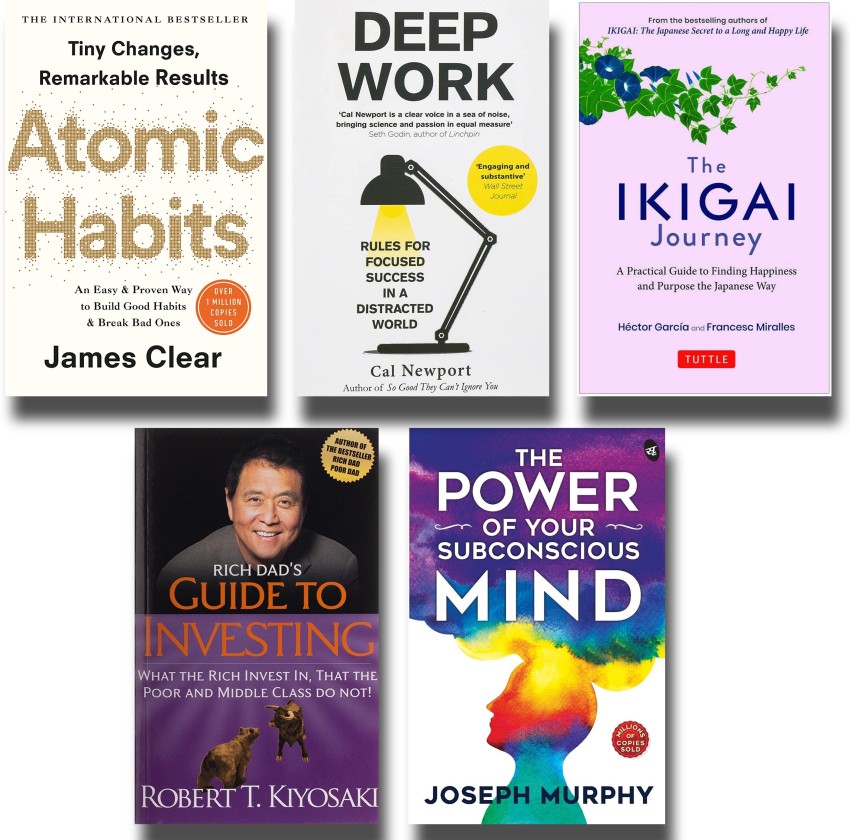 Atomic Habits,So Good They Can't Ignore You,Mindset,Deep Work 4 Book  Collection
