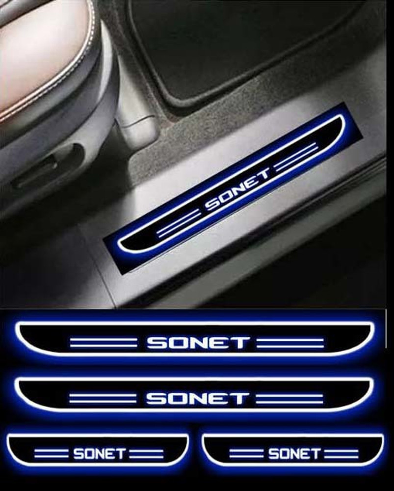 DIAMOND SAJAWAT CAR Door Foot Step Blue Light Silevr For Sonet Set of 4 Pcs Door Sill Plate Price in India Buy DIAMOND SAJAWAT CAR Door Foot Step Blue Light Silevr