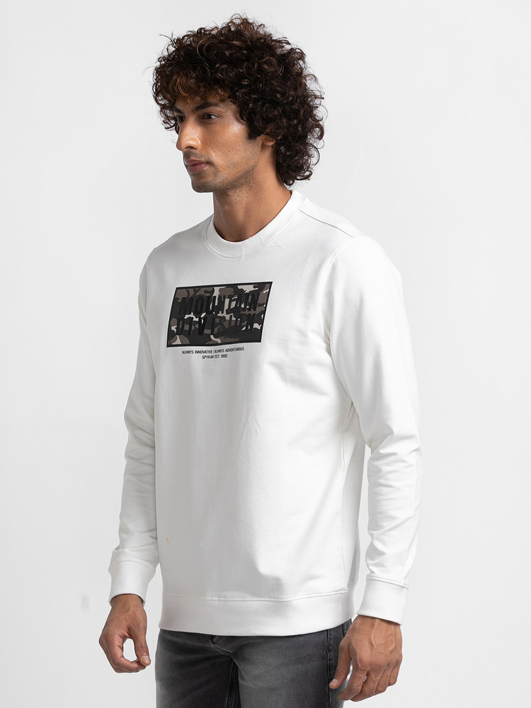 Spykar Full Sleeve Printed Men Sweatshirt Buy Spykar Full Sleeve