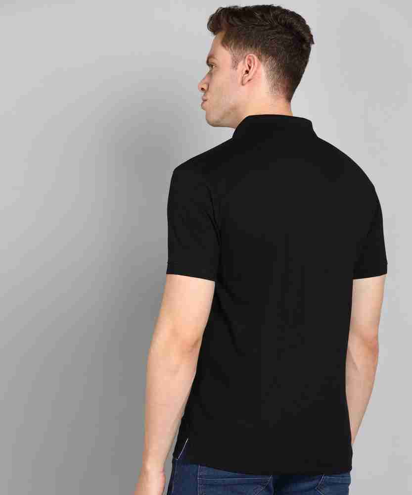 Allen Solly Solid Men Polo Neck Black T Shirt Buy Allen Solly Solid