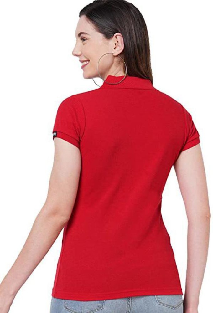 SIDHANSHU CHADHA Casual Solid Women Red Top - Buy SIDHANSHU CHADHA