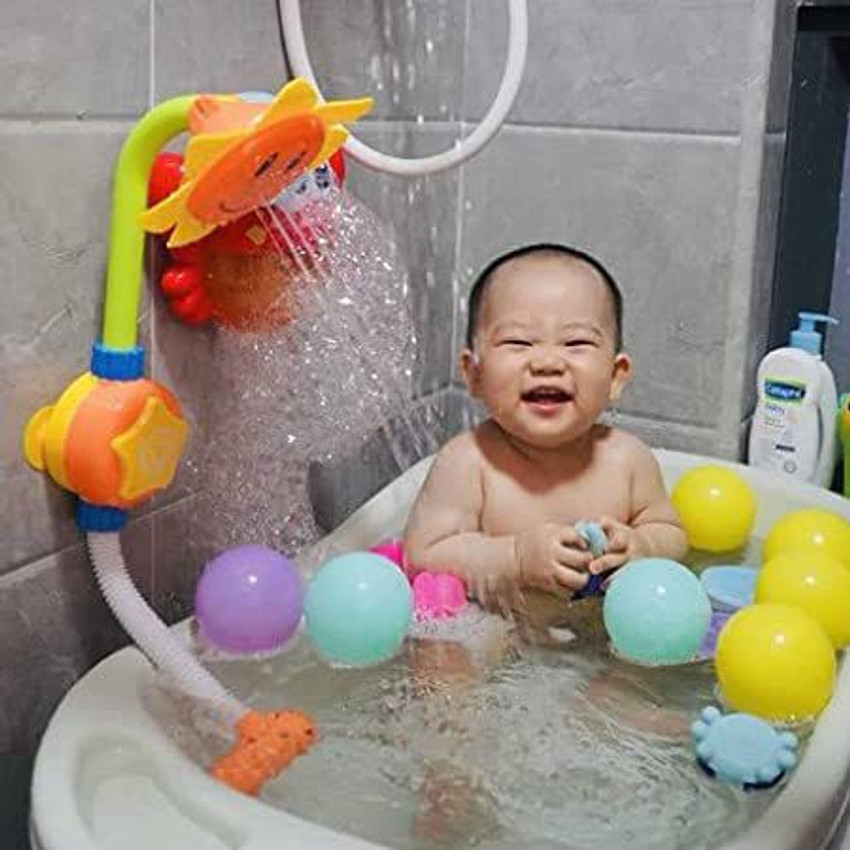 Baby bath shower toy top