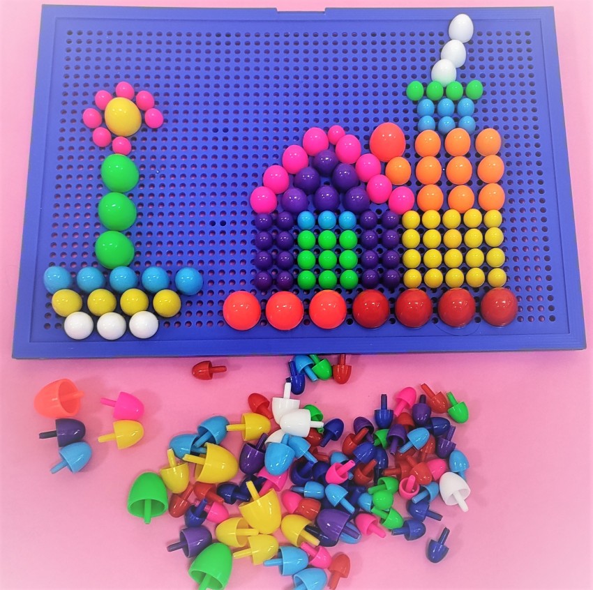 Perler Beads Set of 7 Tetris Shapes Magnets 