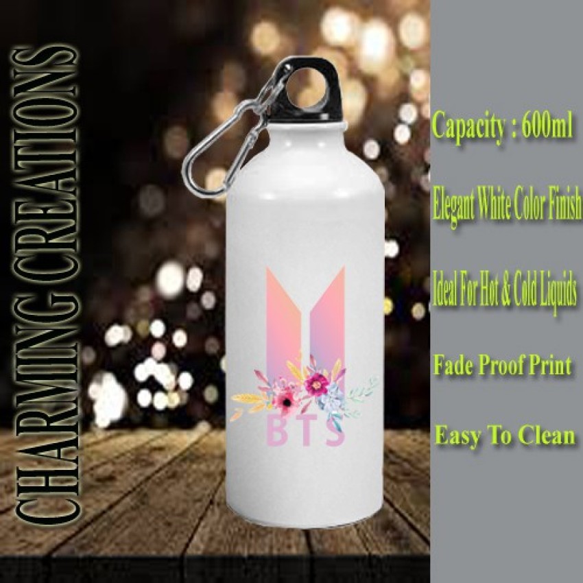 White aluminum bottle with printed design theme The Minions