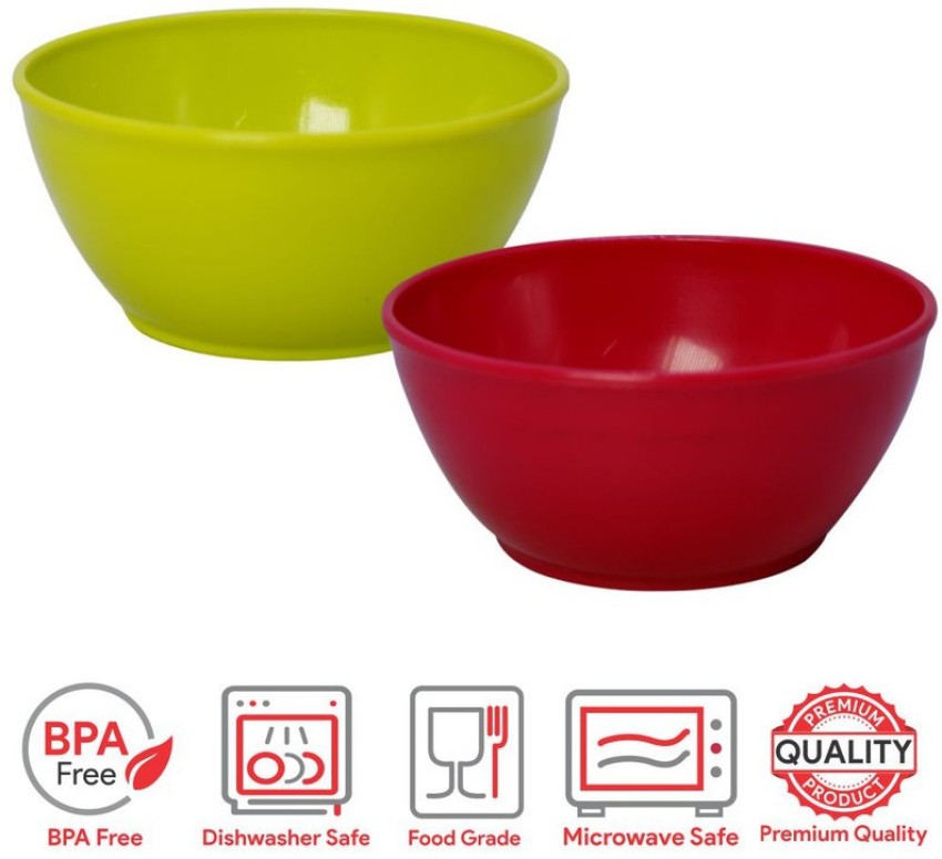 Buy Mehul Small Round Plastic Bowl Set, Microwave Safe Bowl, BPA