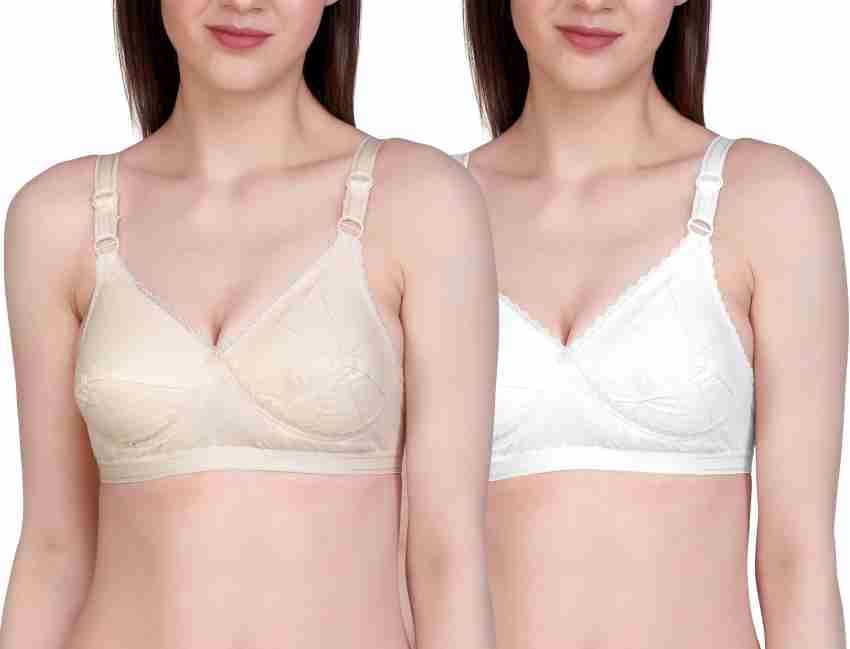 Ladyland White net bra Women Full Coverage Non Padded Bra - Buy Ladyland White  net bra Women Full Coverage Non Padded Bra Online at Best Prices in India