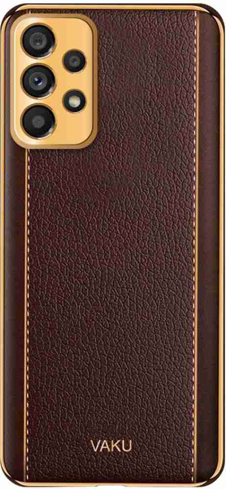Vaku ® Samsung Galaxy A23 Cheron Series Leather Stitched Gold Electroplated  Soft TPU Back Cover - Galaxy A23 - Samsung - Mobile / Tablet - Screen  Guards India