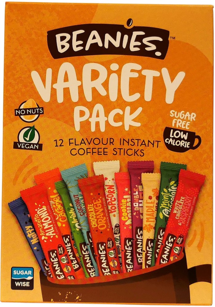 Beanies Variety Pack 12 Flavour Instant Coffee Sticks Product Of United Kingdom Roast & Ground Coffee Price in India - Buy Beanies Variety Pack 12 Flavour Instant Coffee Sticks Product Of