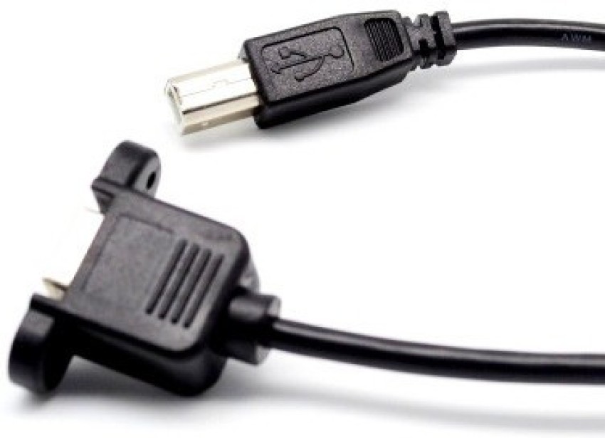 Mini USB Male to USB 2.0 B Female Socket Printer Panel Mount Extension  Cable 1ft