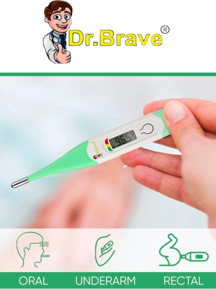 Dr.Brave Digital thermometer with Flexible Tip, Fever Alarm & Beep  Function