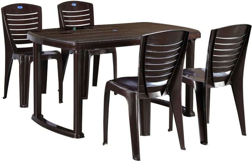 Nilkamal Mega Plastic 4 Seater Dining Set Price in India Buy Nilkamal Mega Plastic 4 Seater Dining Set online at Flipkart