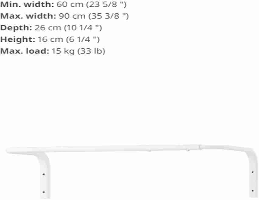 IKEA MULIG Clothes Bar Wall Stand Rack For Clothes Hangers 60 90CM