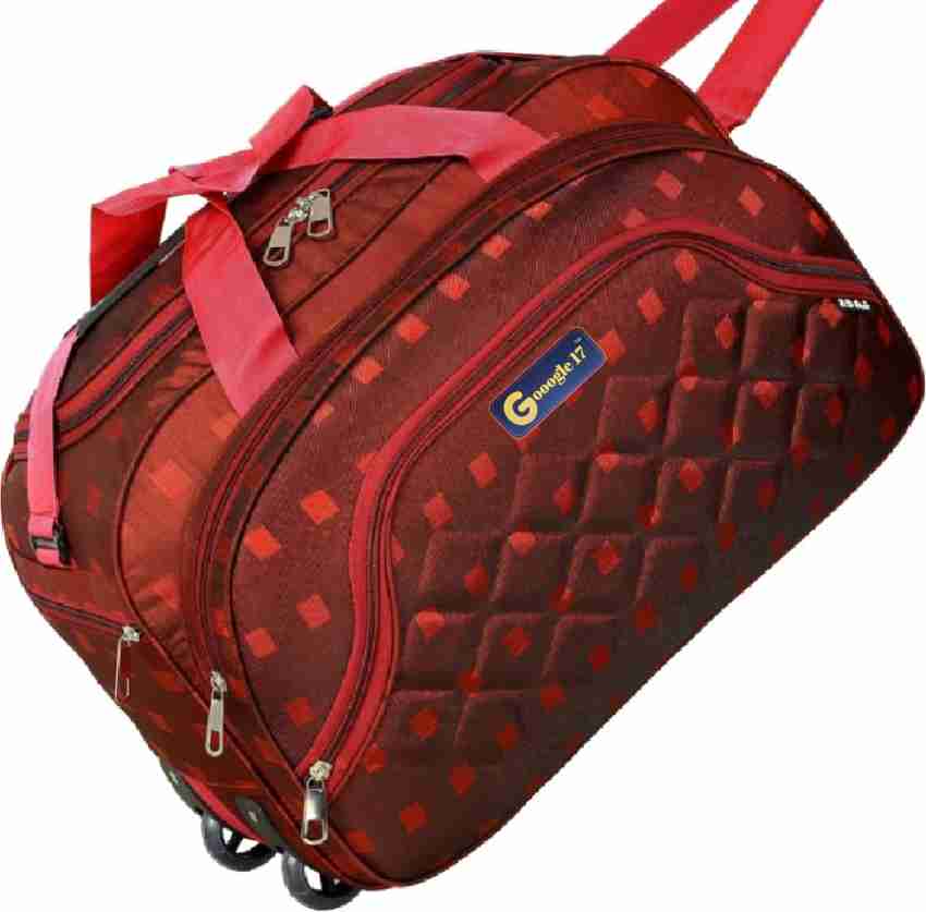 Axen Bags Polyester Duffel Bag with Smooth Spinner 2 Wheels Travel Duffel  Weekender Bag for Men