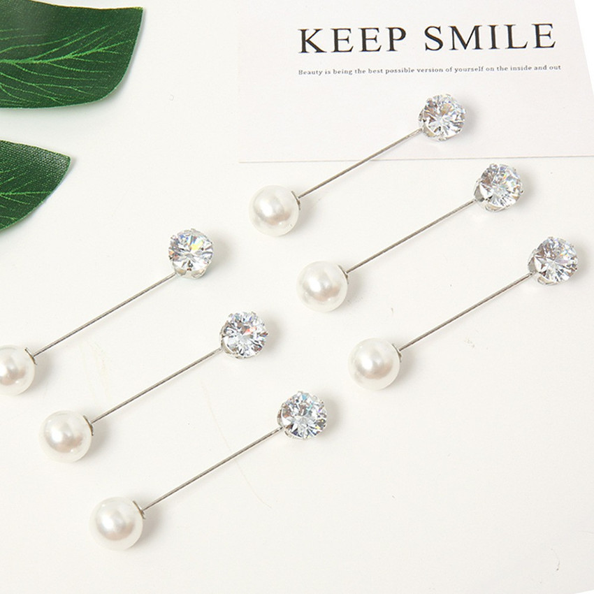 NANDANA COLLECTIONS 6 Pcs Pearl Brooch Pin With Crystal Stone Decoration Buckle Hijab Pin Hair Pin Price in India Buy NANDANA COLLECTIONS 6 Pcs Pearl Brooch Pin With Crystal Stone Decoration