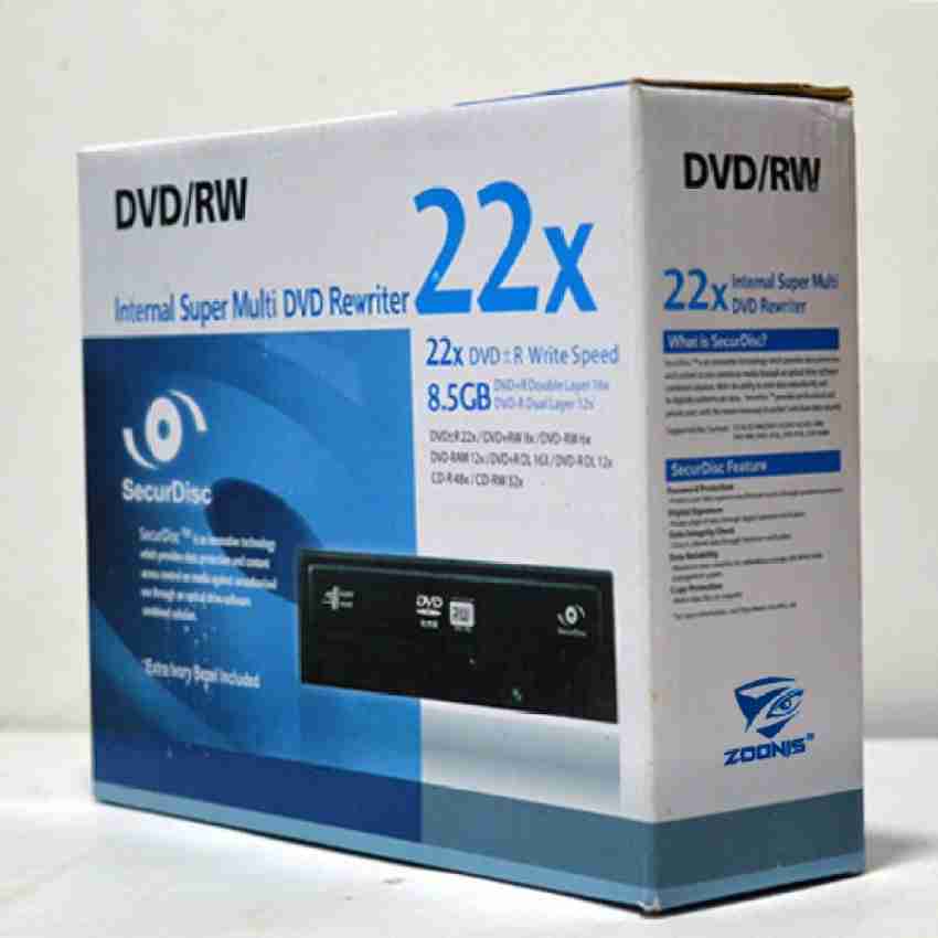 ZOONIS Multi DVD Rewriter IDE PATA ATAPI Black Bezel DVD Burner DL DVD+/-RW  CD+/-RW DVD RW Internal Optical Drive