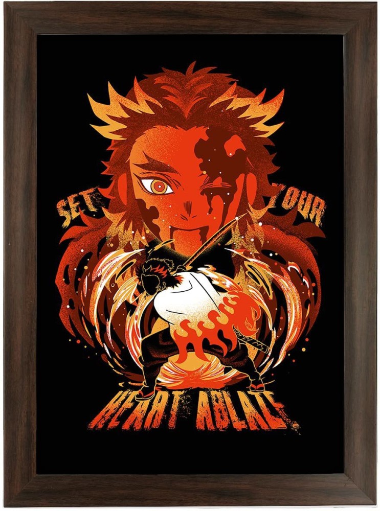 medium poster set your heart ablaze brown demon slayer anime set original imagfpkfgk8zzrag