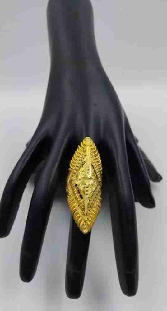 zevarhouse Long Finger Ring 922 no Brass Copper Gold Plated Ring