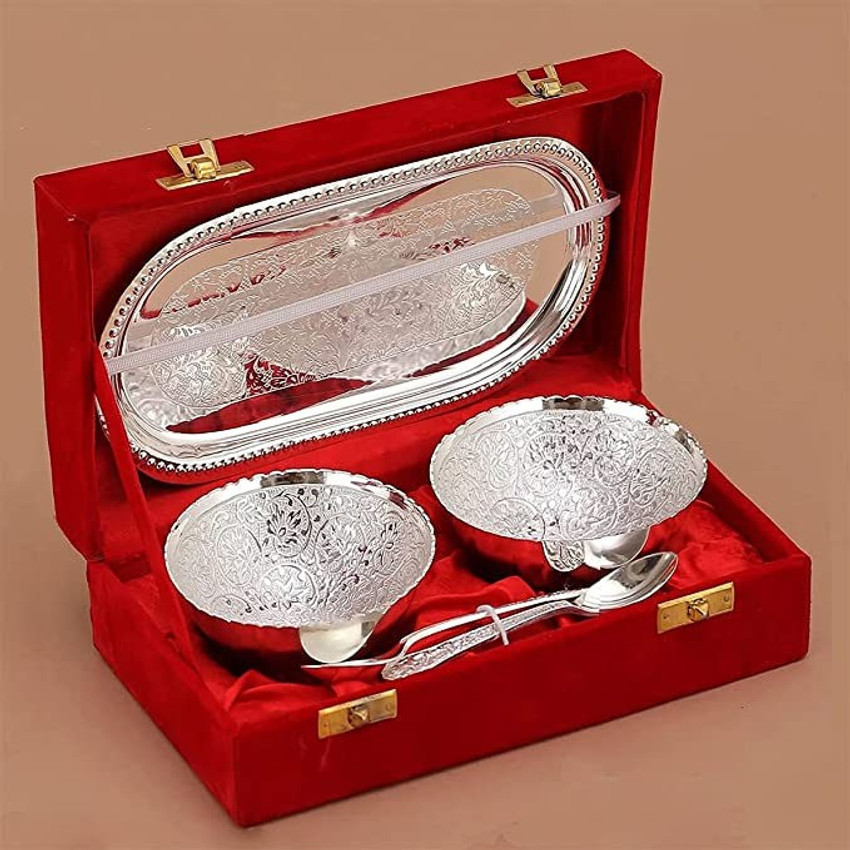 Silver plated bowl set hotsell