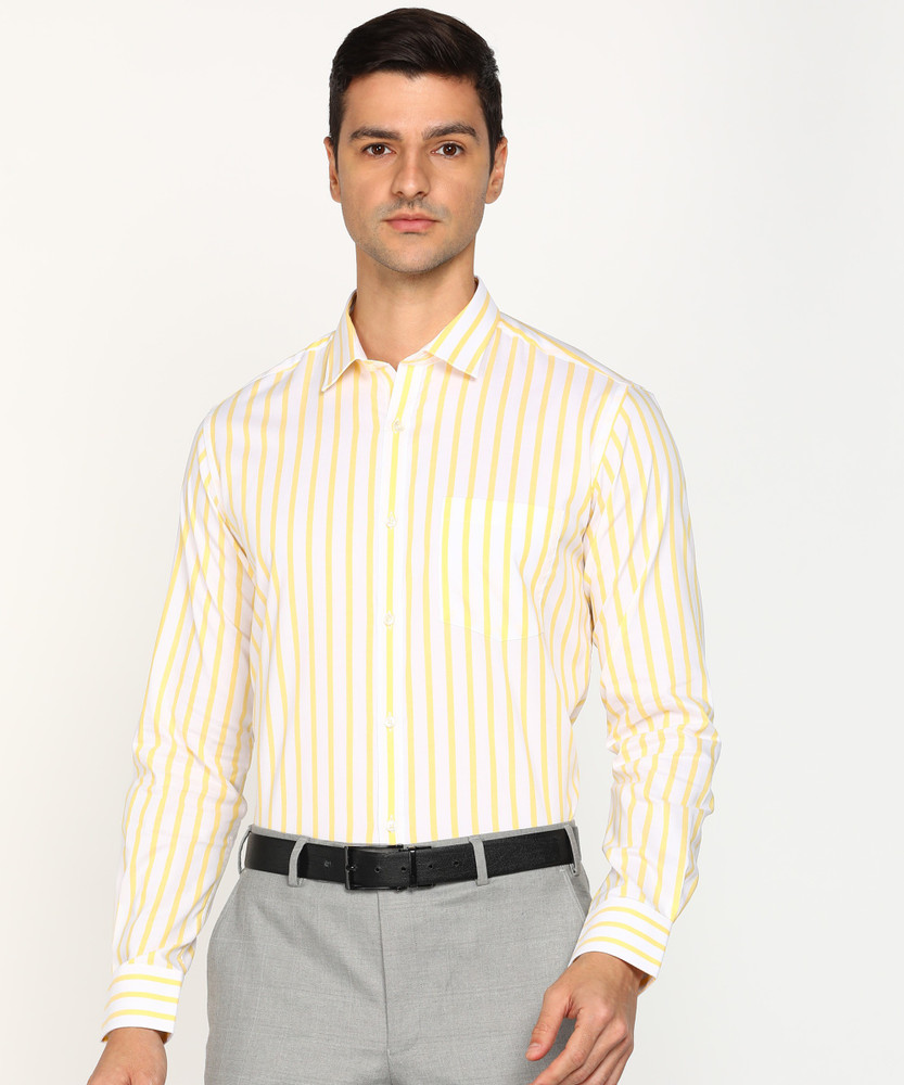 White striped formal shirt top