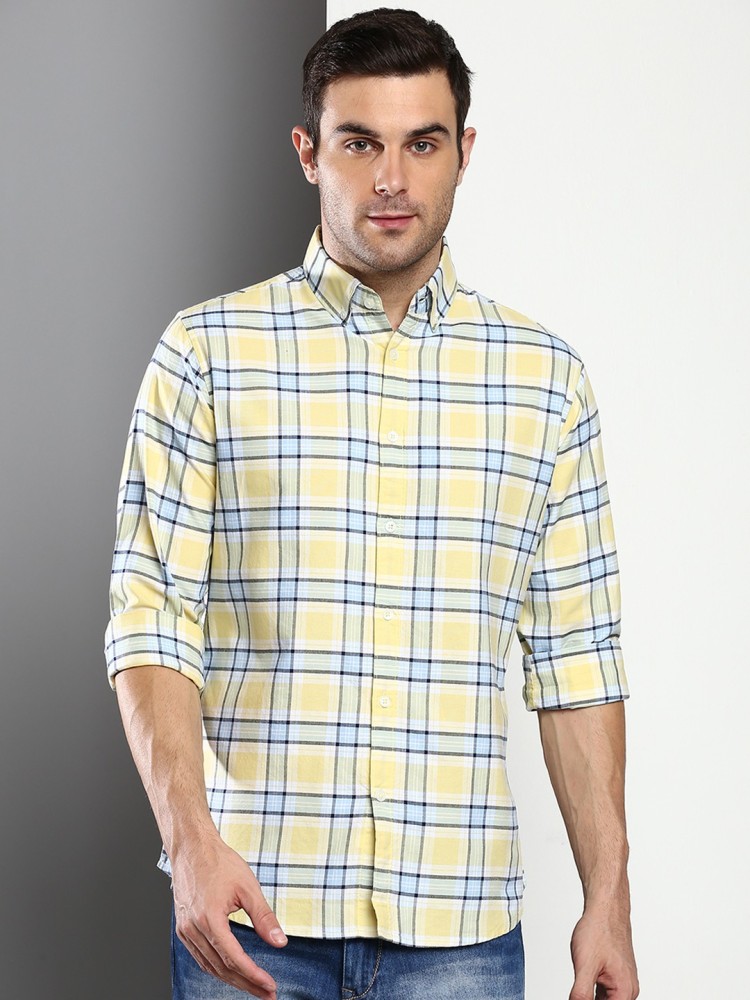 Dennis Lingo Men Solid Casual Yellow Shirt - Buy LEMON Dennis Lingo Men  Solid Casual Yellow Shirt Online at Best Prices in India