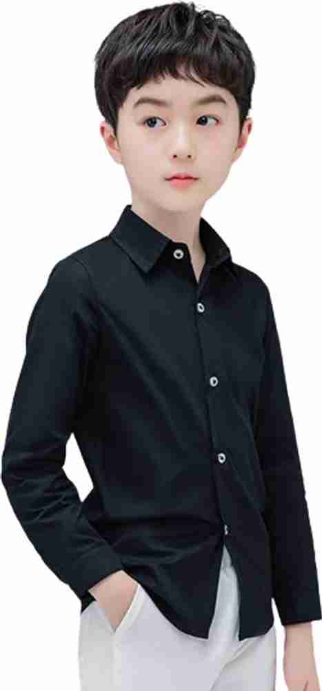 Plain black top shirt for kids