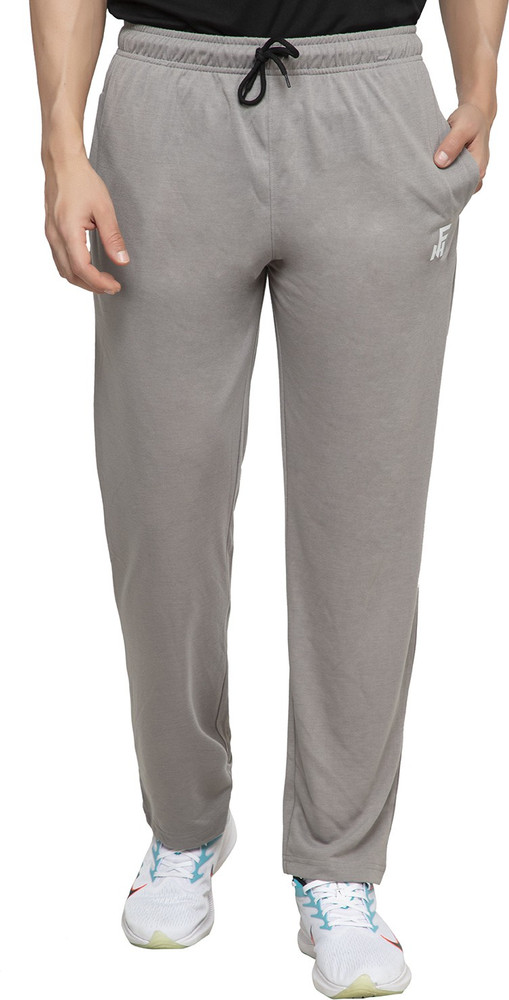 Feather Head Solid Men Grey Track Pants Buy Feather Head Solid