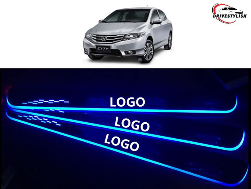 DriveStylish Car LED Step Scuff Plate Sill Plate For Honda City