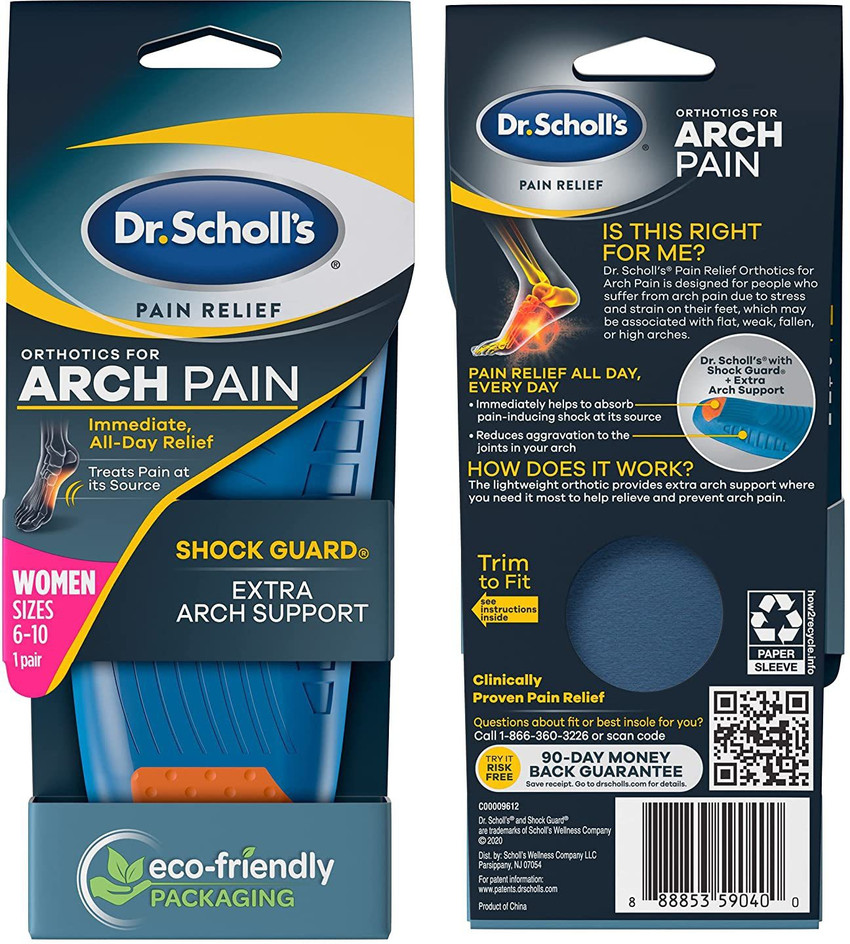 Dr. Scholl s Pain Relief Orthotics For Arch Pain For Women 1 Pair