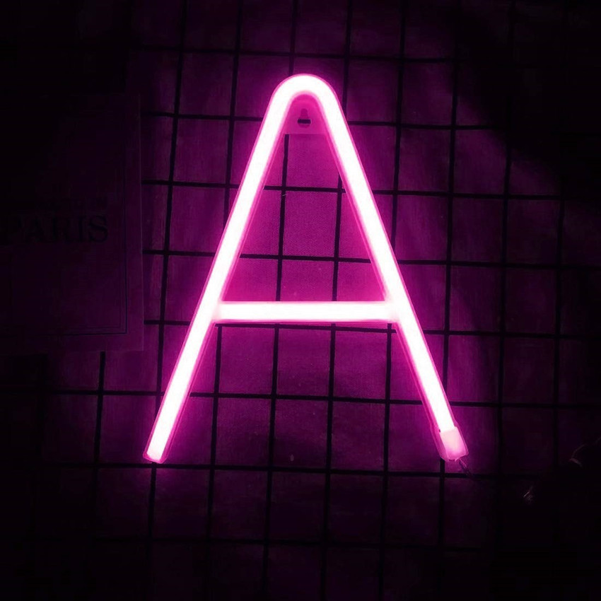 Letter a neon light sale
