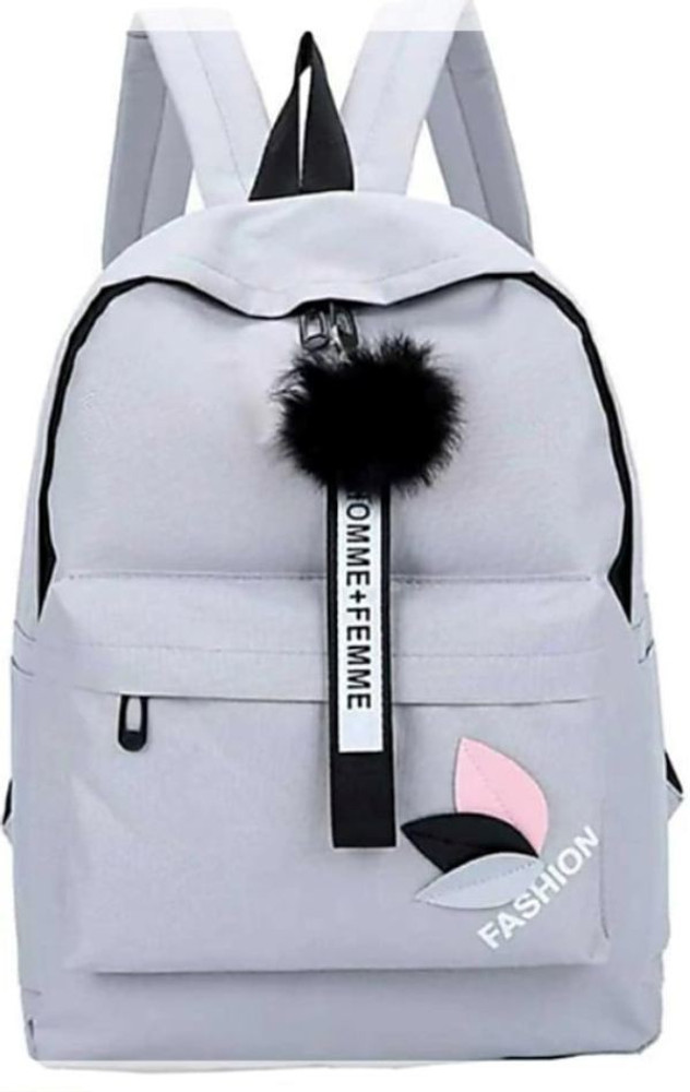 nish Stylish School Bag Office Bag For Girls And Womens 15 L Backpack Grey Price in India Flipkart