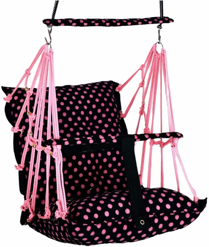 Pink and black baby swing new arrivals