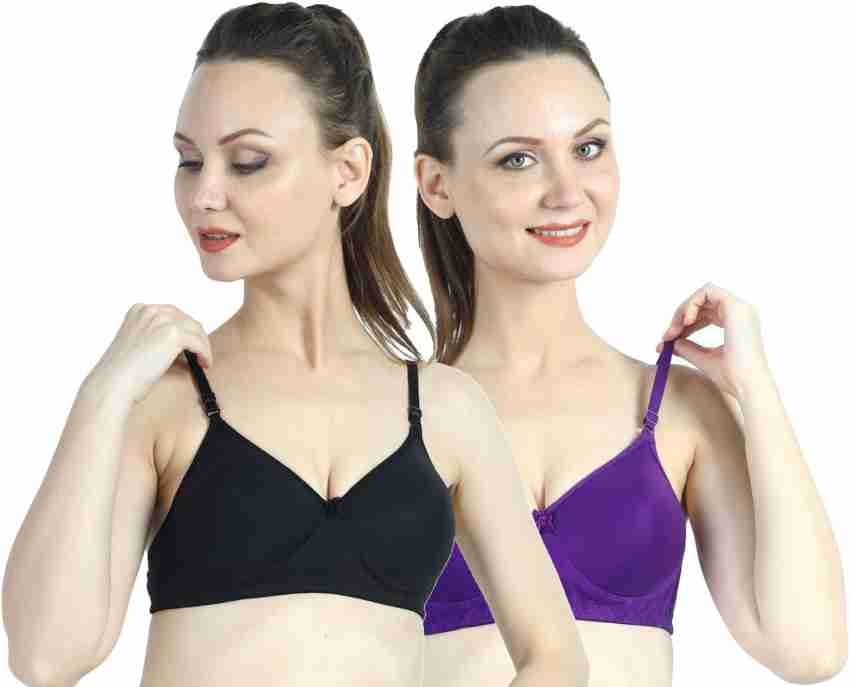 viyan enterprise Plus Size bra (40 to 50) - pack of 3 multicolours