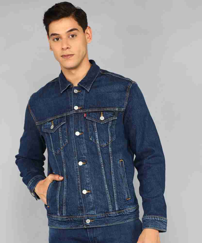 Dark blue hot sale levi jacket