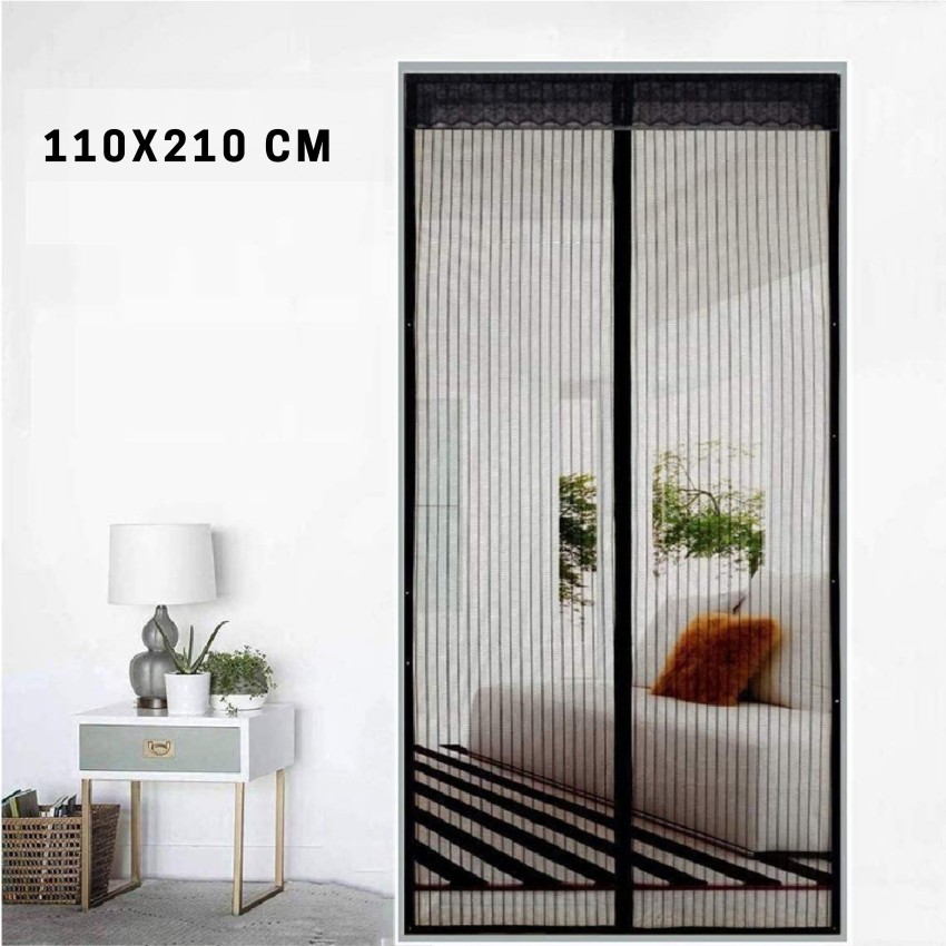 Royalkart Hdpe High Density Poly Ethylene S Washable Mosquito Net For Door Screen Curtain Main Doors Balcony Or Kitchen Insect Size 210 X 110cm Mesh With 36 Magnets