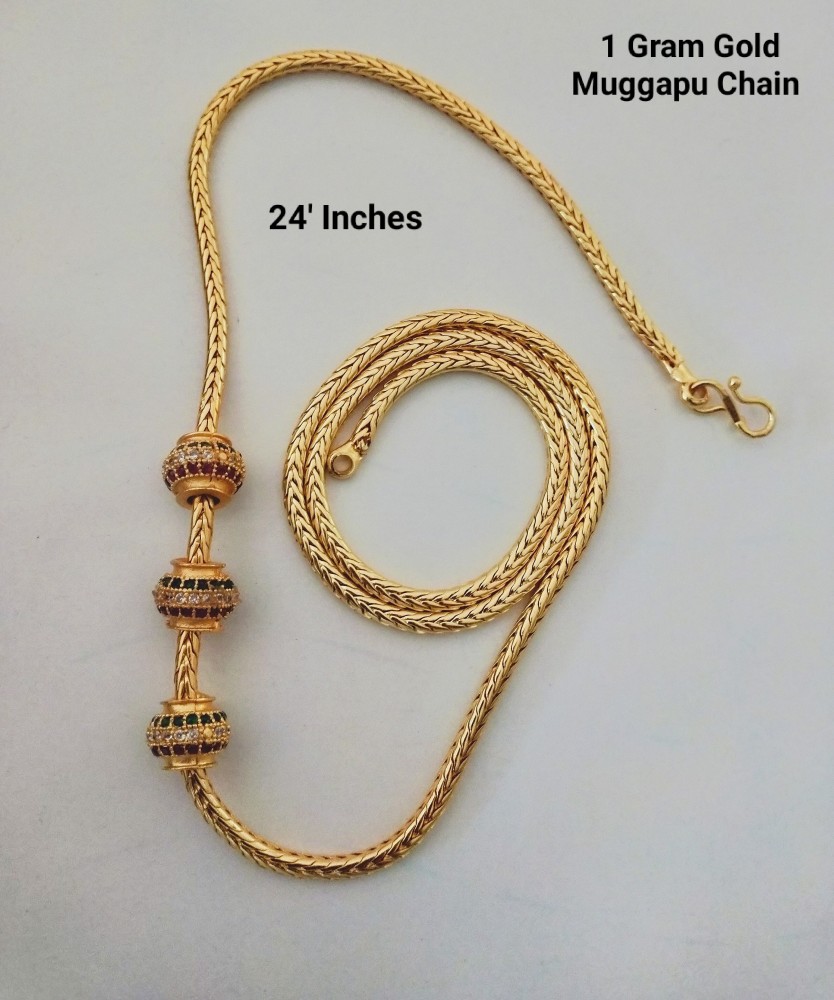 WIDOWCREATIONS One Gram Gold Plated Trendy Real Gold Designer Chain For Men  And Boy 20 Inch Gold-plated Plated Brass Chain Price in India - Buy  WIDOWCREATIONS One Gram Gold Plated Trendy Real