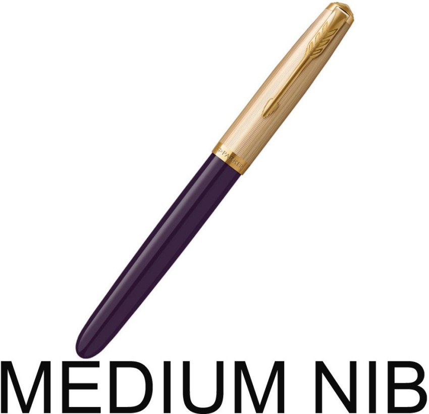 Parker 51 Plum Gold Trim Nib - Solid 18K Gold, 51