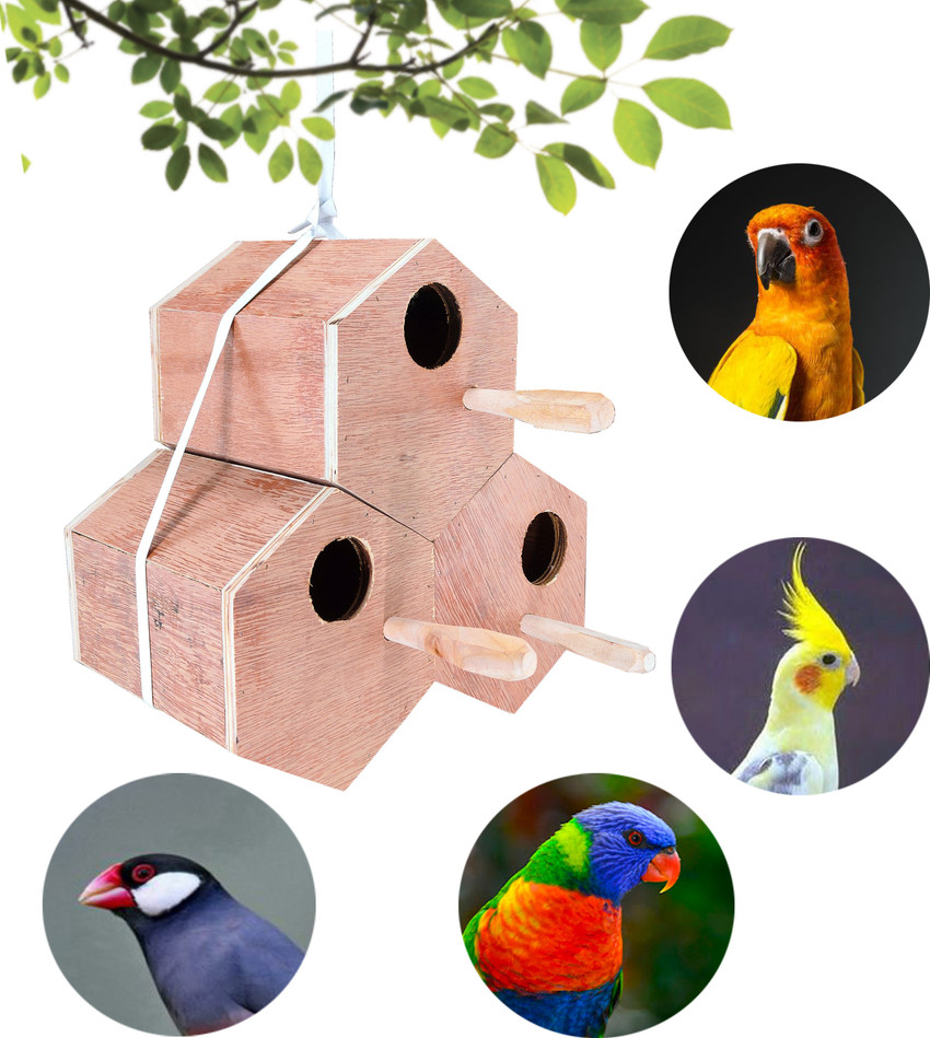 Bird cage with nest box clearance