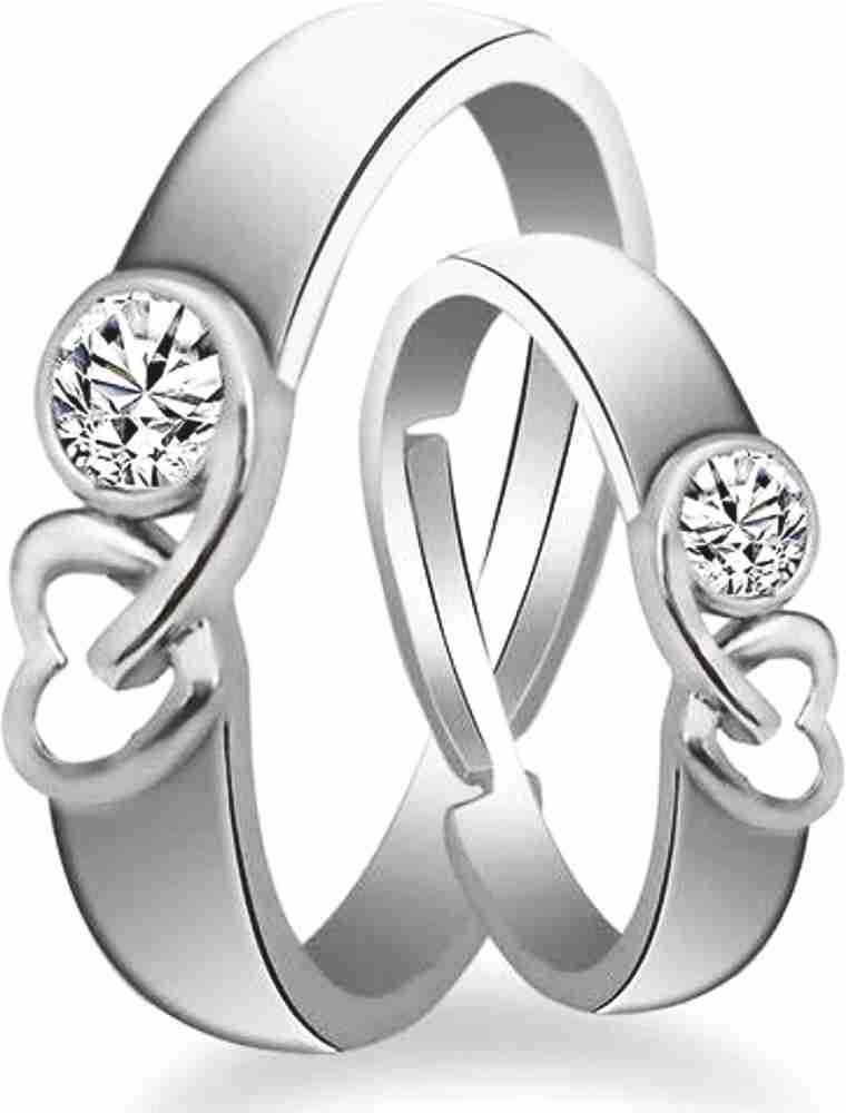 Adhvik Adjustable Size Leaf Design With American Diamond Finger