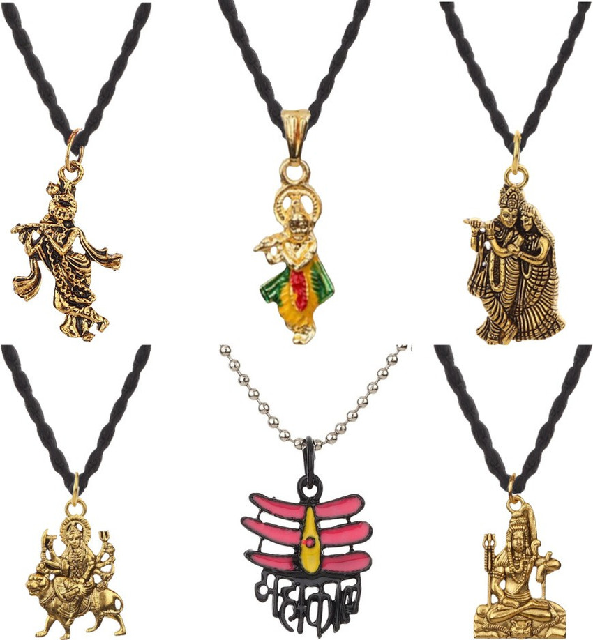 TulipMash Mahakal Beautifull Locket With Black Thread God Locket Collection. Pack Of 6 Gold plated Brass Pendant Set Price in India Buy TulipMash Mahakal Beautifull Locket With Black Thread God Locket...