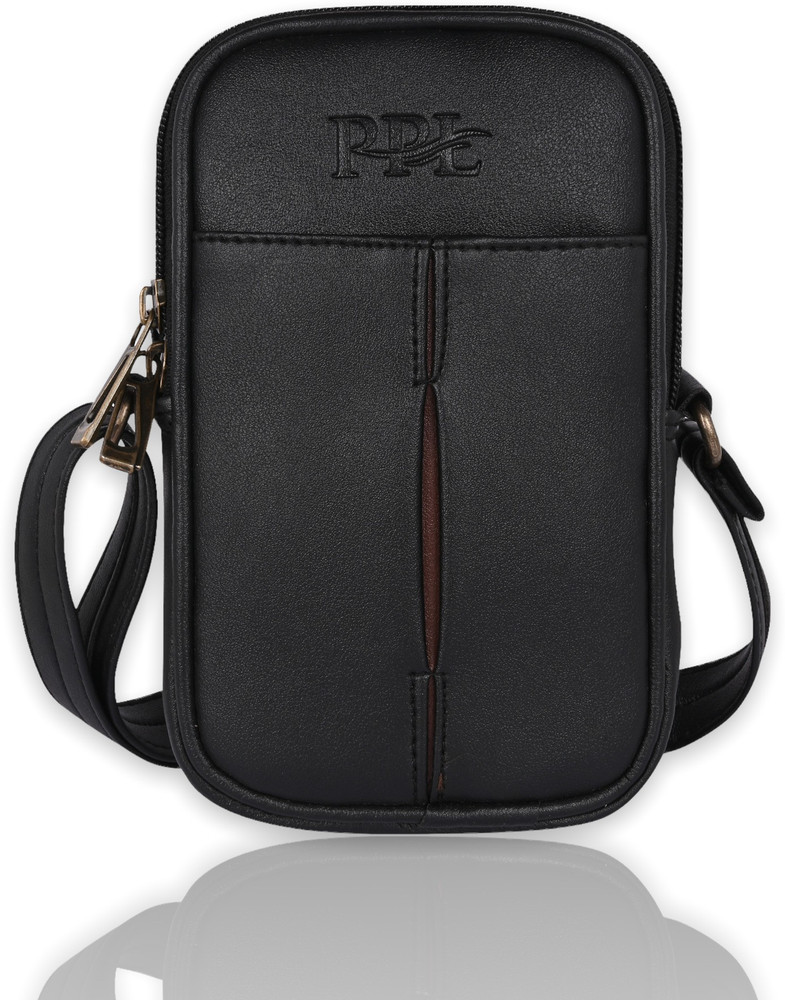 Pramadda Pure Luxury Black Sling Bag Stylish Mobile Leather Sling
