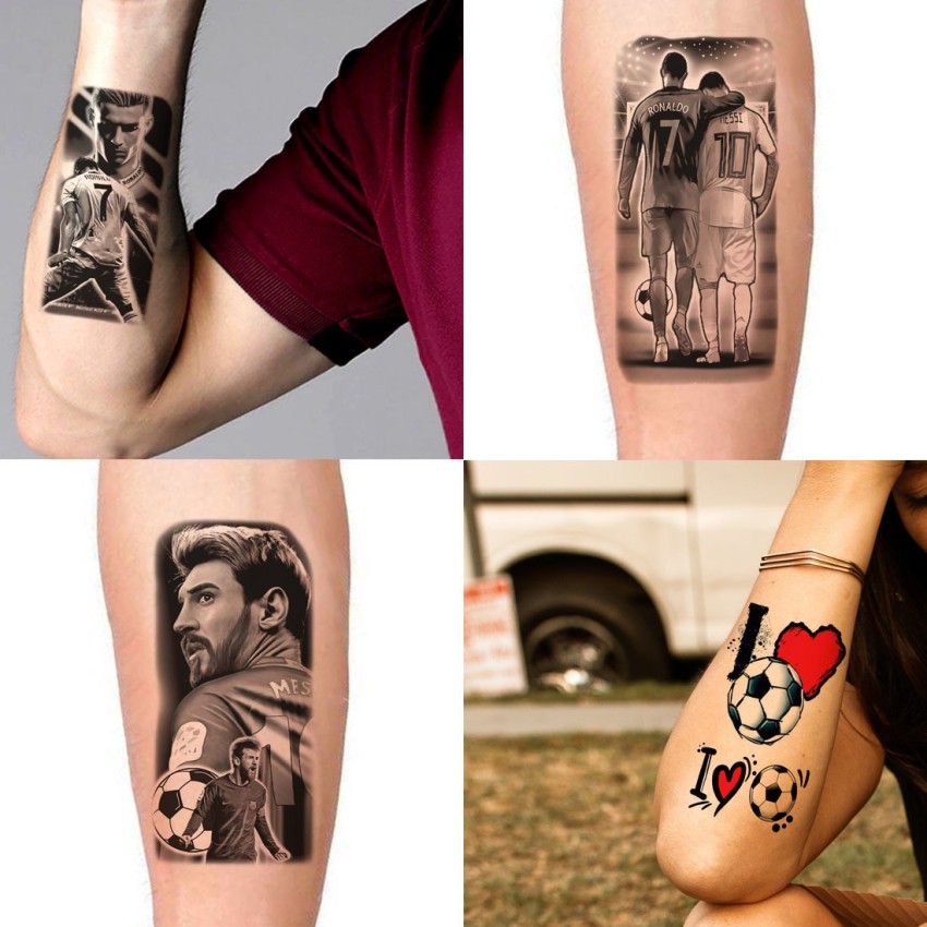 surmul Ronaldo with Messi Temporary Tattoo Waterproof For Male and Female   Price in India Buy surmul Ronaldo with Messi Temporary Tattoo Waterproof  For Male and Female Online In India Reviews Ratings