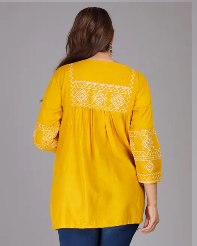 Buy Yellow Kokino Polka Print Bralette Blouse by Designer YAM INDIA Online  at