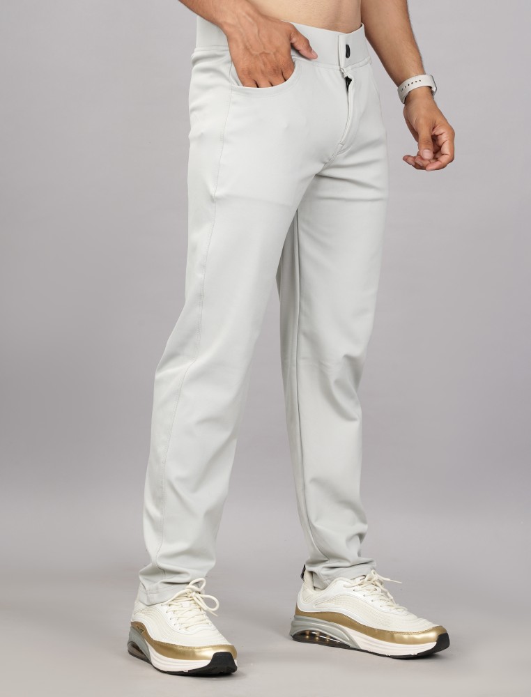 athpro Solid Men Grey Track Pants - Buy athpro Solid Men Grey Track Pants  Online at Best Prices in India