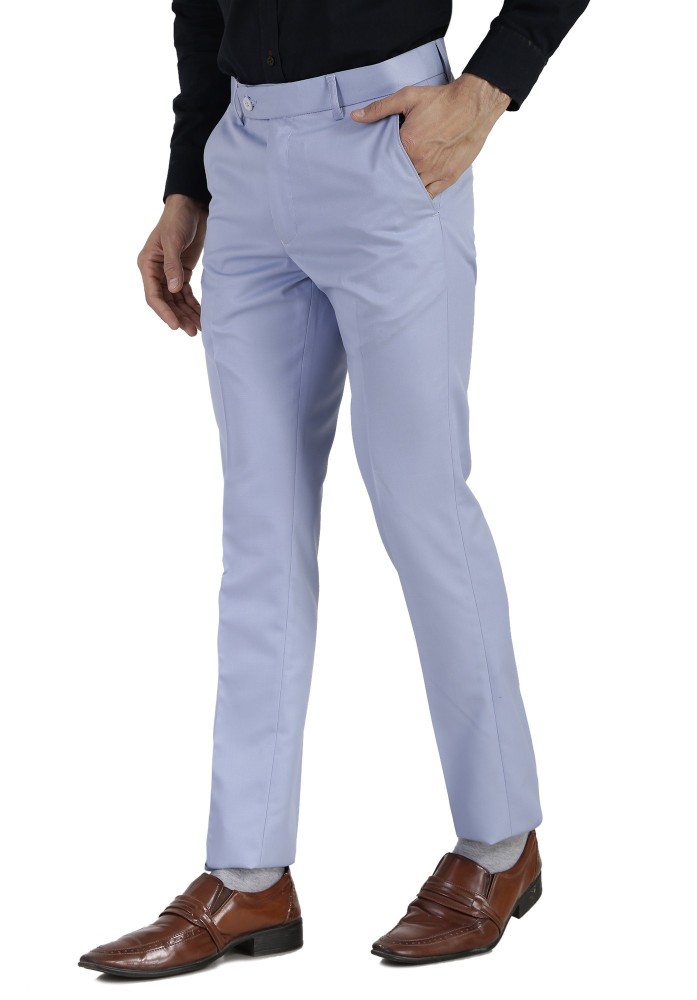 VANDNAM FABRICS Slim Fit Men Light Blue Trousers - Buy VANDNAM FABRICS Slim  Fit Men Light Blue Trousers Online at Best Prices in India