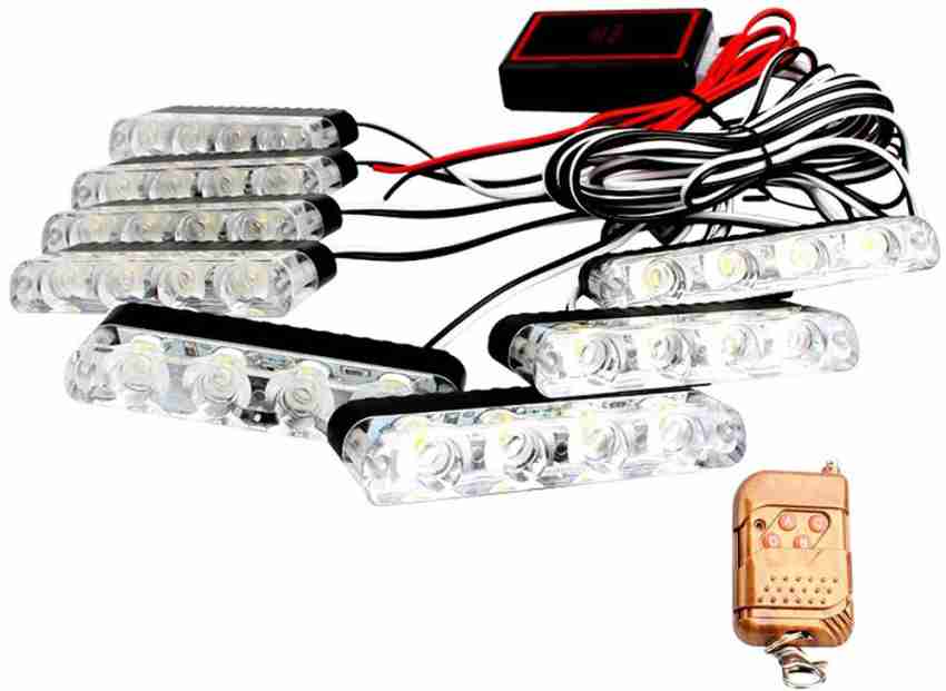 Automaze 8 Panel, 4 LED Each Car Grill Flasher Light With Remote Dash Light  Car, Truck, Van LED (12 V, 32 W) Price in India - Buy Automaze 8 Panel, 4  LED