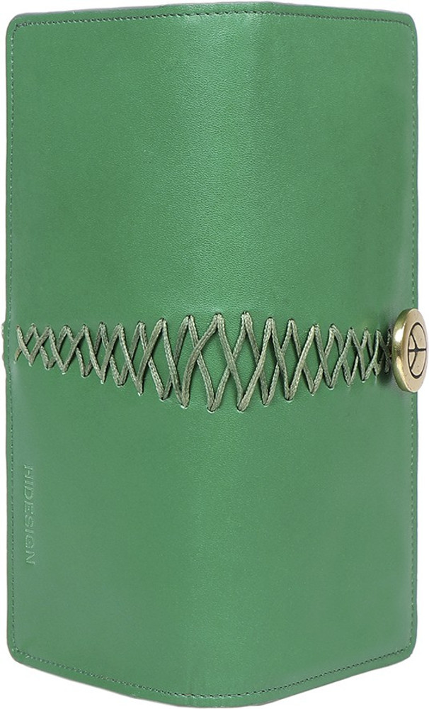 HIDESIGN Men Casual Green Genuine Leather Wallet Green Price in