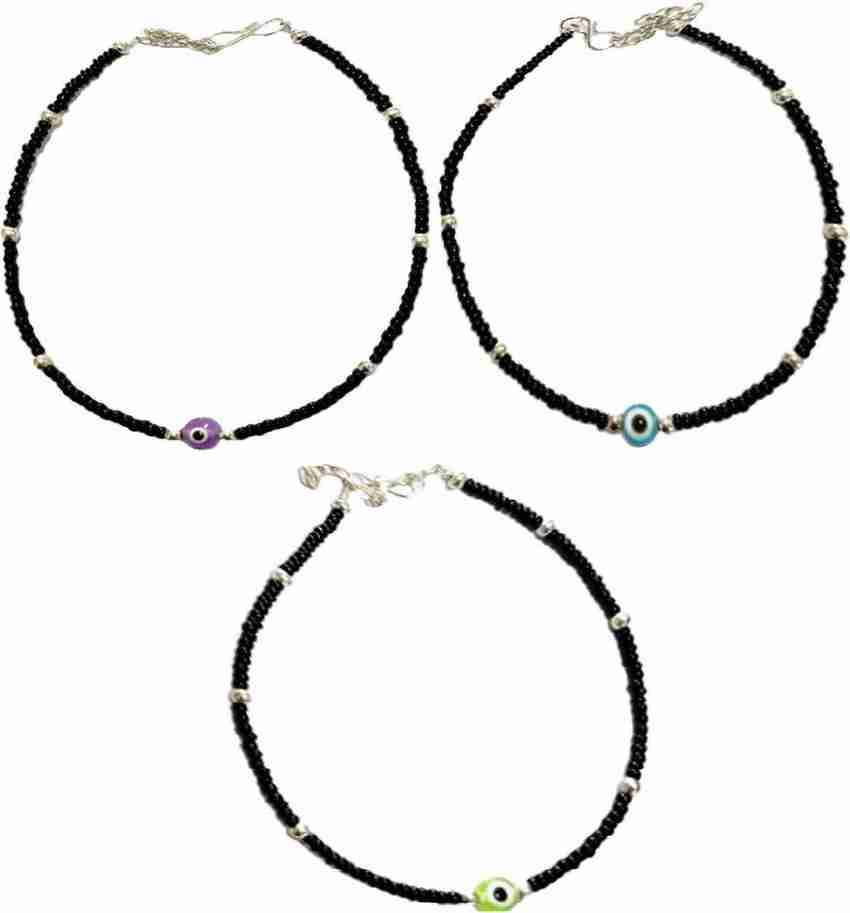 Women/ Men Black Thread Adjustable Evil Eye Black Rope Anklet Bracelet