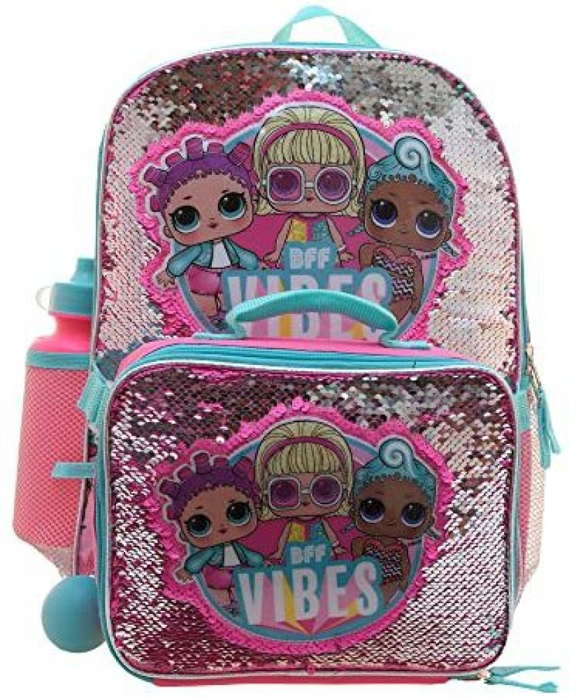 LOL Surprise LOL Girl s 4 Piece Backpack Set Sequin School Bag