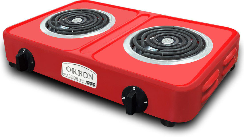 Orbon Double 1250 Watt + 1250 Watt Electric G Coil Cooking Stove |  Induction Cooktop Electric Cooking Heater Price in India - Buy Orbon Double  1250 Watt + 1250 Watt Electric G