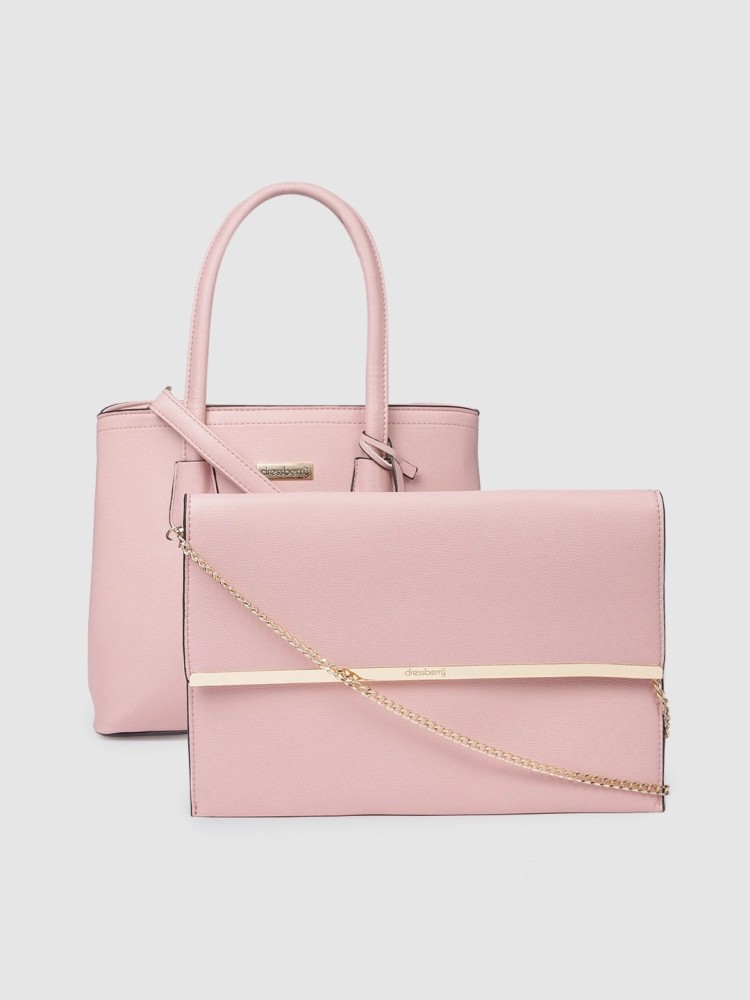 Dressberry pink solid online shoulder bag